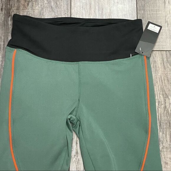 NWT Kimberly Color Block Green Orange Black Leggings Size Medium - Picture 2 of 9